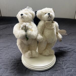 VTG Annette Funicello Wedding Bear Set Bride Groom Limited Edition 1990s RARE